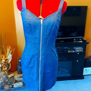 Reversible zip up mini dress